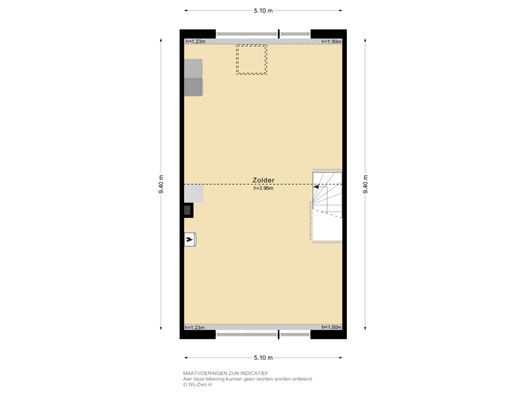 View floorplan of TWEEDE VERDIEPING of Groene Zoom 34