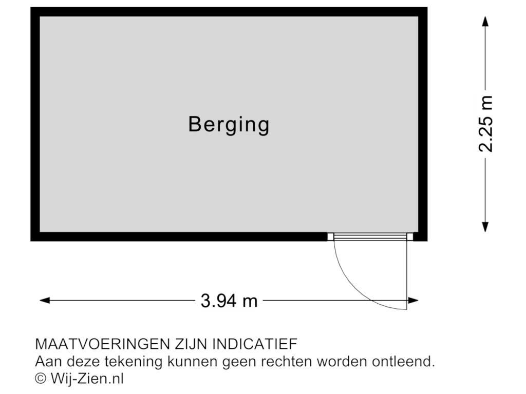 View floorplan of BERGING of Groene Zoom 34