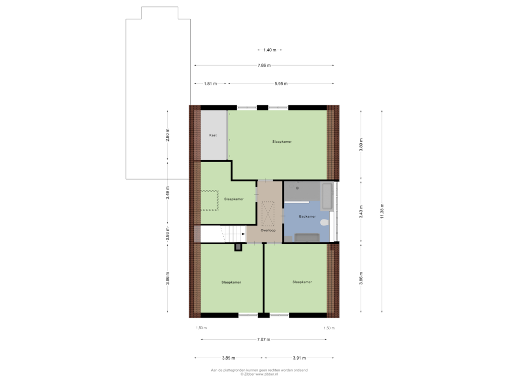 Bekijk plattegrond van Eerste verdieping van Gruttostraat 2