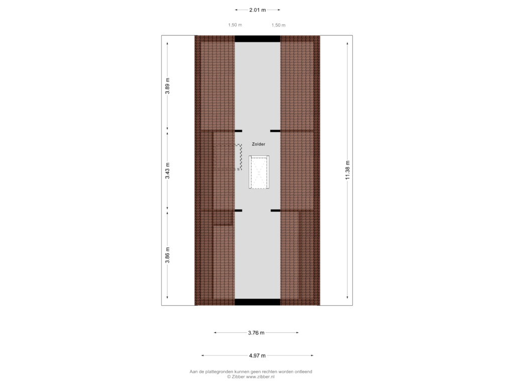 Bekijk plattegrond van Zolder van Gruttostraat 2