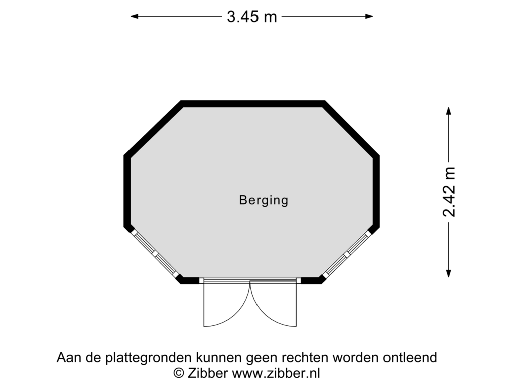 Bekijk plattegrond van Berging van Gruttostraat 2