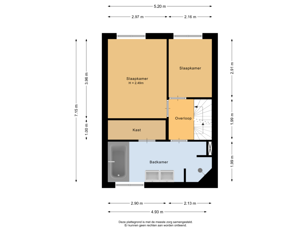 View floorplan of Eerste verdieping of Johanna Engwirda-Agricolastraat 85