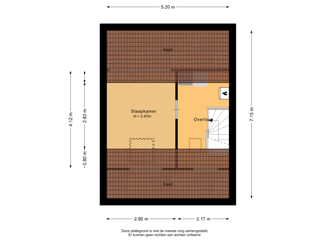 View floorplan of Tweede verdieping of Johanna Engwirda-Agricolastraat 85