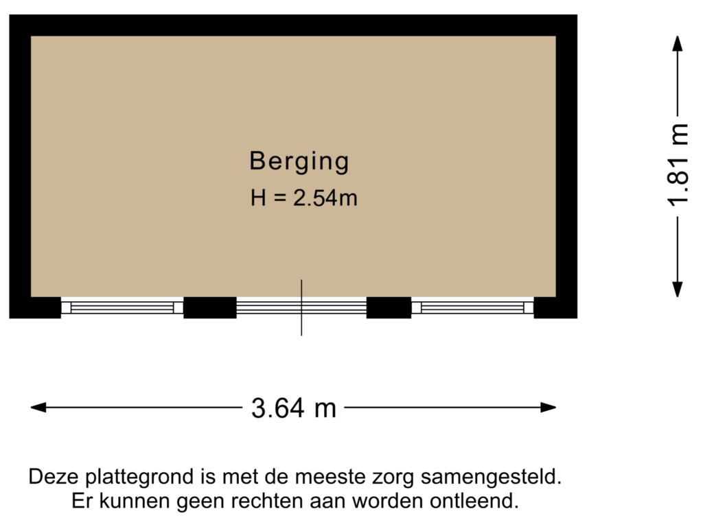 View floorplan of Berging of Johanna Engwirda-Agricolastraat 85