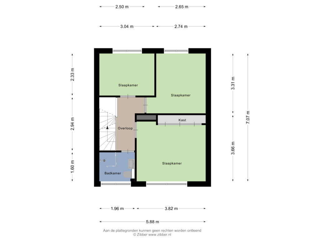 Bekijk plattegrond van Eerste verdieping van Toscanestraat 33