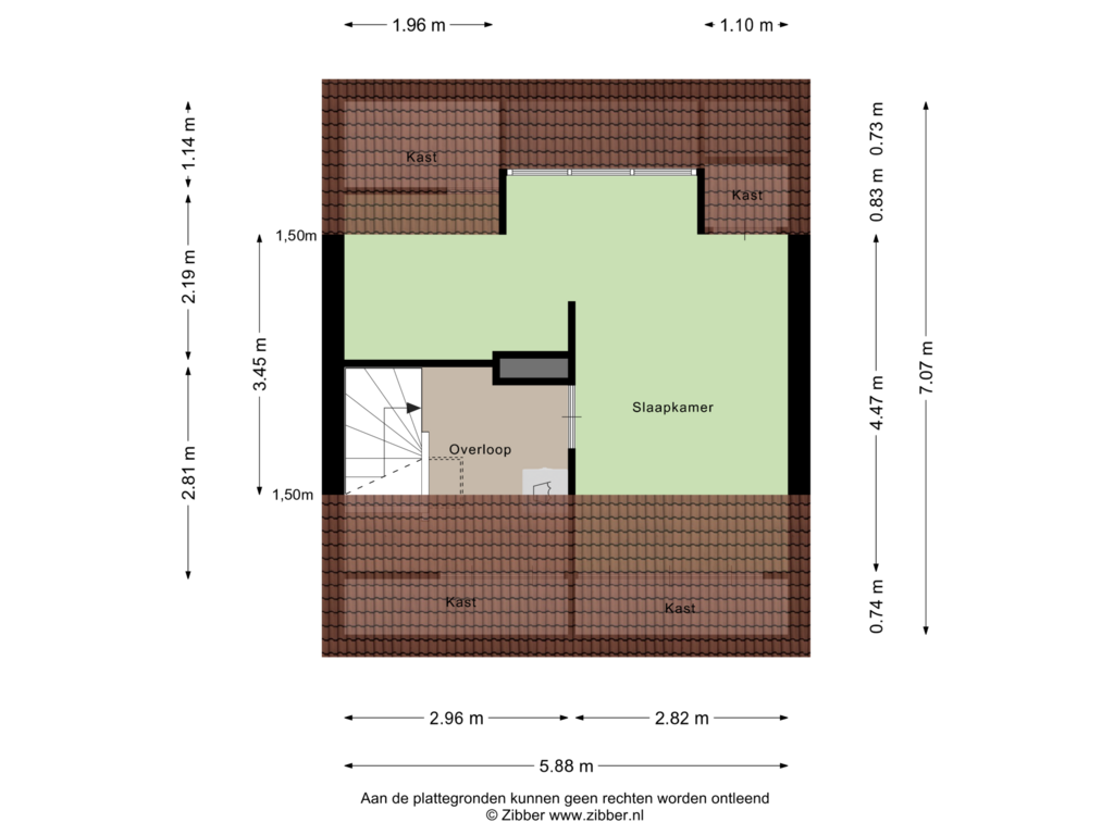 Bekijk plattegrond van Tweede verdieping van Toscanestraat 33