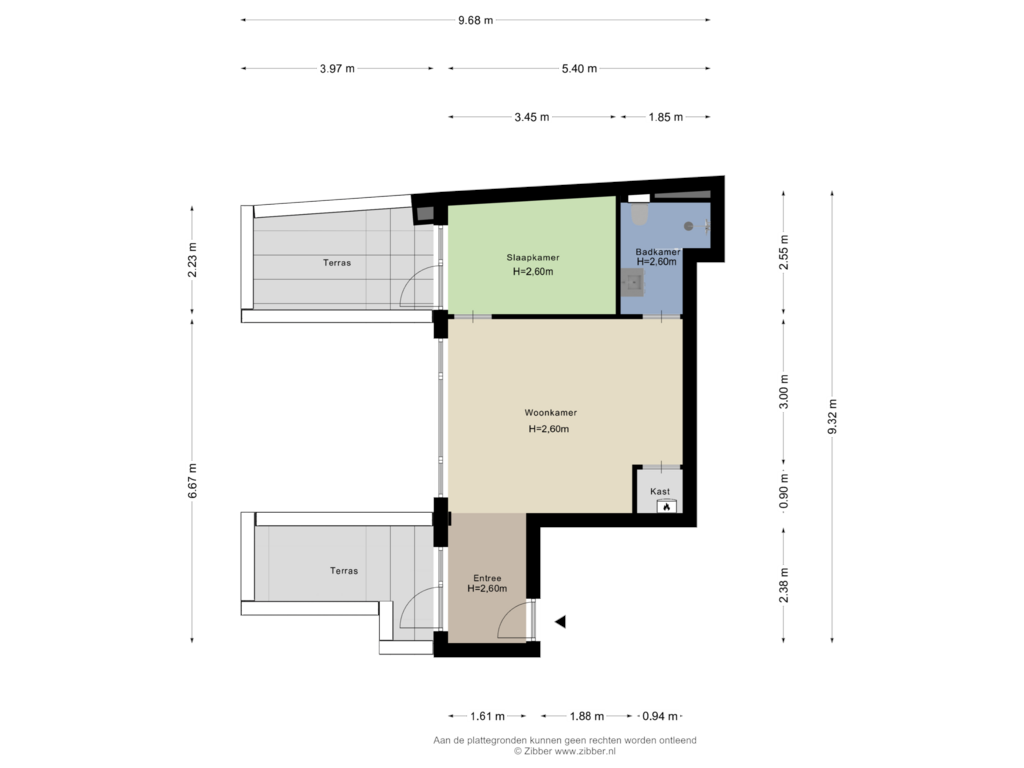 View floorplan of Appartement of Fluwelensingel 59-D