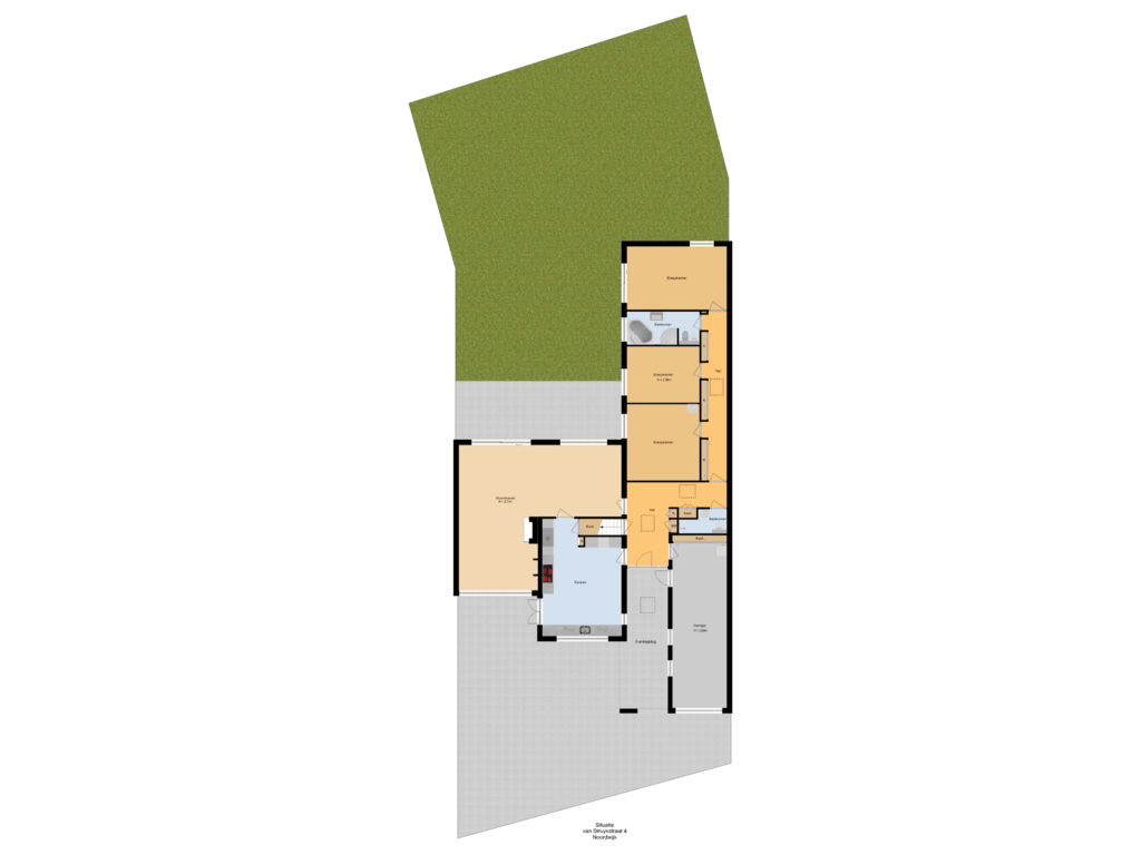 Bekijk plattegrond van Situatie van van Struykstraat 4