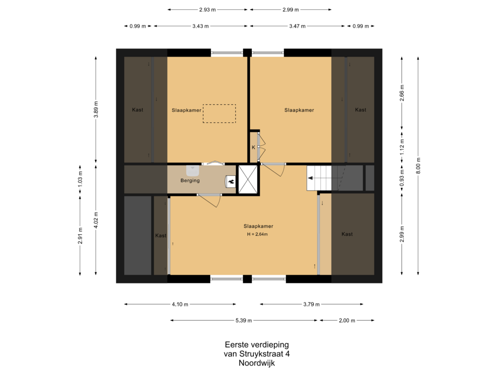 Bekijk plattegrond van Eerste verdieping van van Struykstraat 4