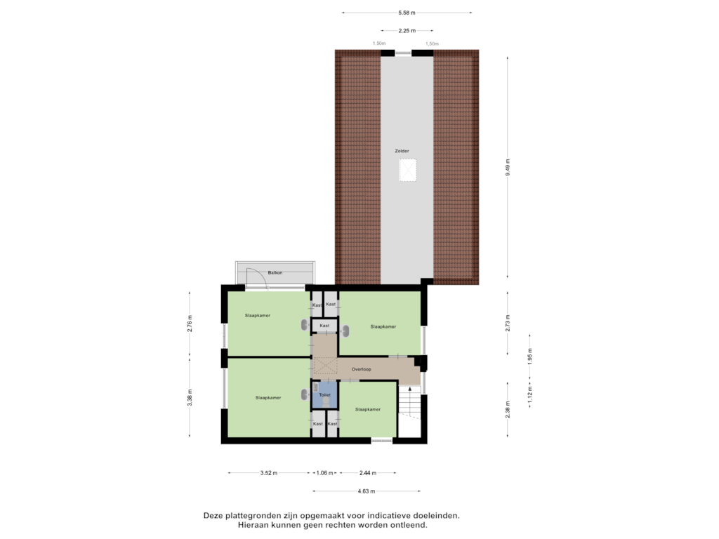 View floorplan of Eerste Verdieping of Pastoor van Schijndelstraat 11