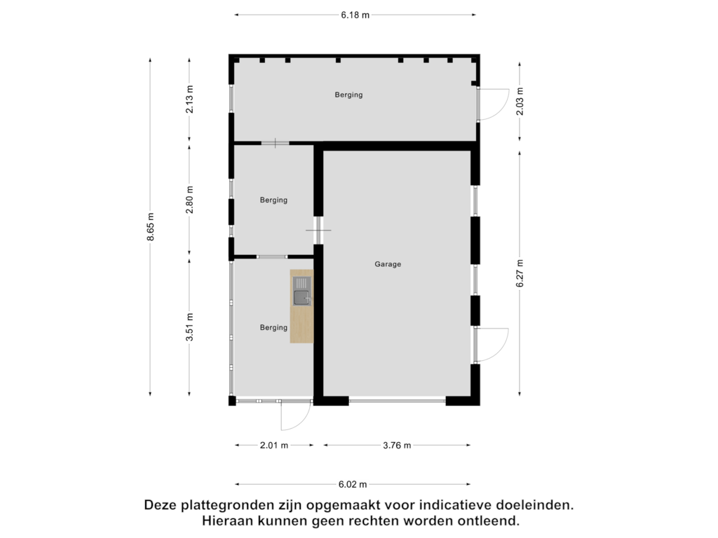 View floorplan of Garage of Pastoor van Schijndelstraat 11