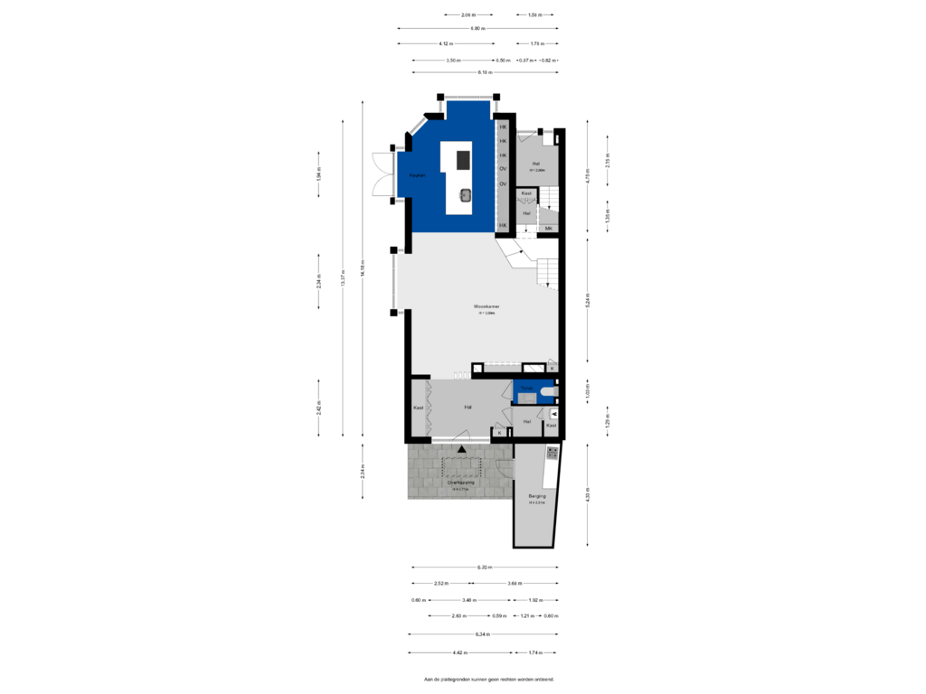 View floorplan of Begane grond of Rozenlaan 1-A