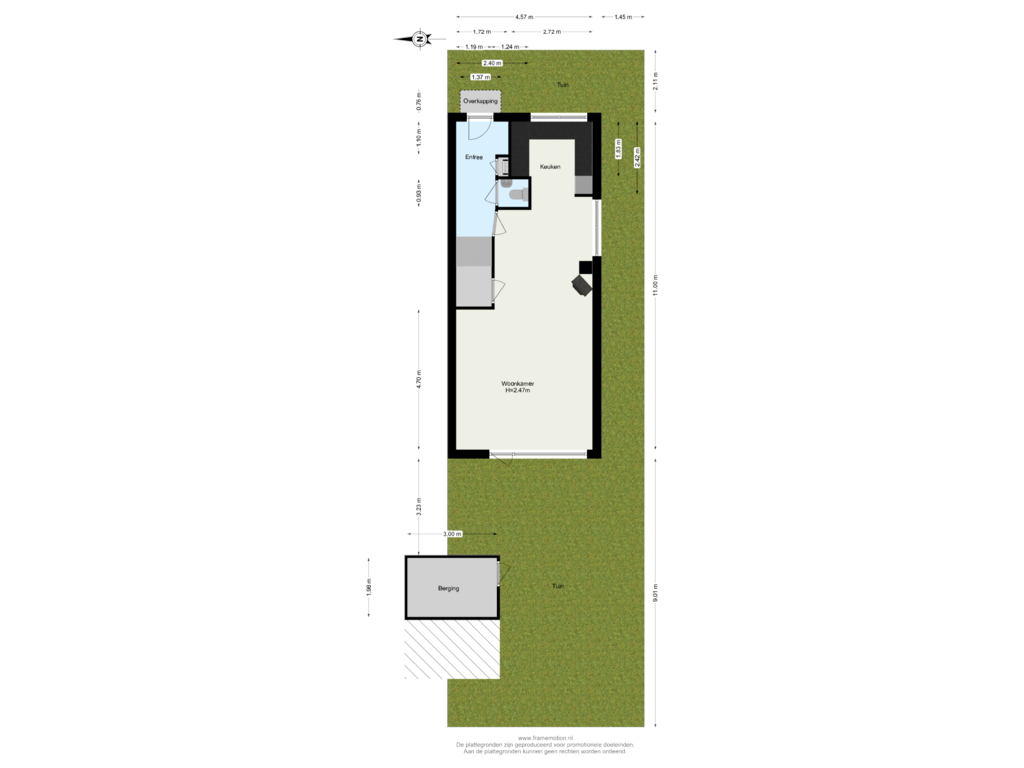 View floorplan of Begane Grond tuin of A. Noordewier-Reddingiuslaan 29