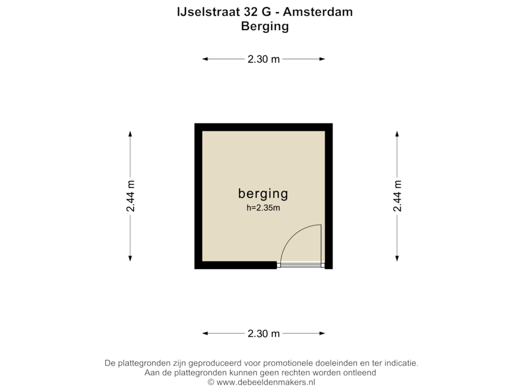 Bekijk plattegrond van BERGING van IJselstraat 32-G