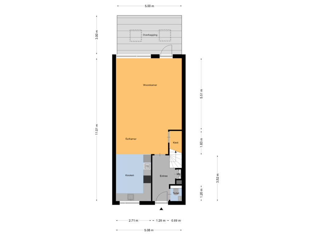 Bekijk plattegrond van Begane Grond van Bertus Aafjesboulevard 12