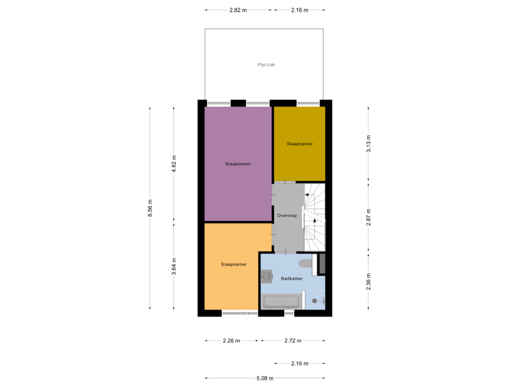 Bekijk plattegrond van Eerste Verdieping van Bertus Aafjesboulevard 12