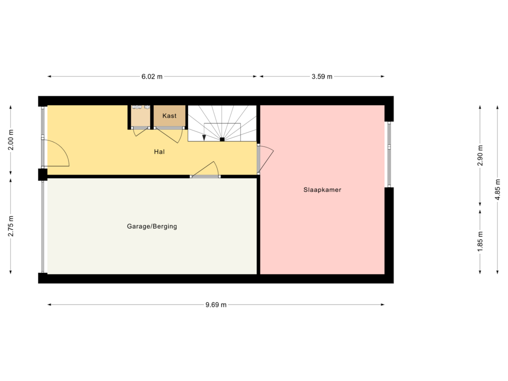 Bekijk plattegrond van Begane Grond van Verdistraat 24