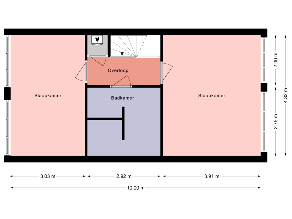 Bekijk plattegrond van 2e Verdieping van Verdistraat 24