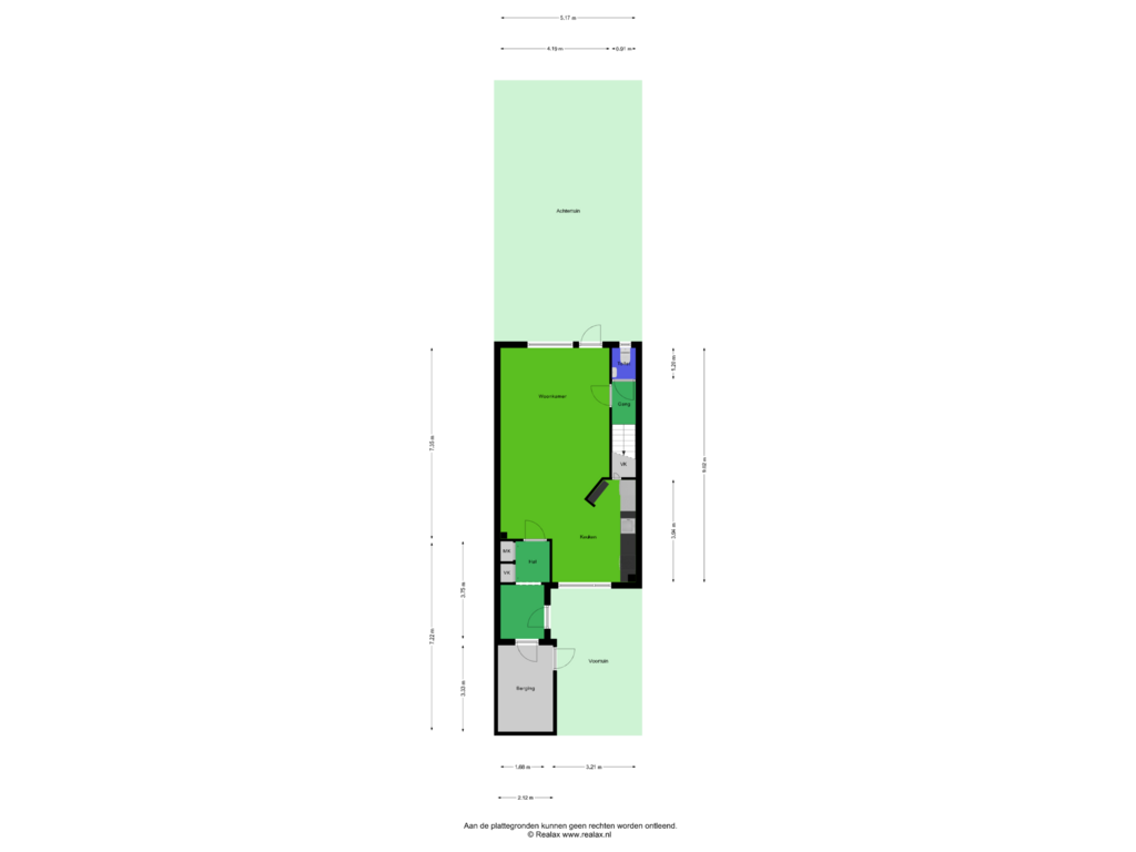 Bekijk plattegrond van Begane grond Tuin van Graaf Boudewijnlaan 35