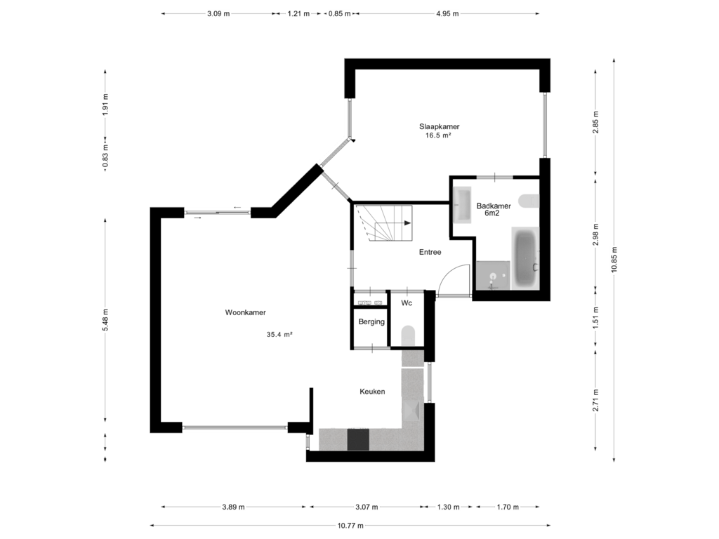 Bekijk plattegrond van Begane grond van Antonialaan 1