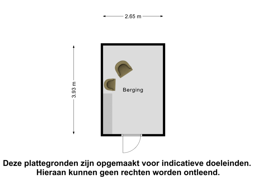 Bekijk plattegrond van Berging van Damstraat 57-B