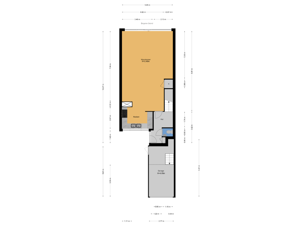 View floorplan of Begane Grond of Hulkwerf 27