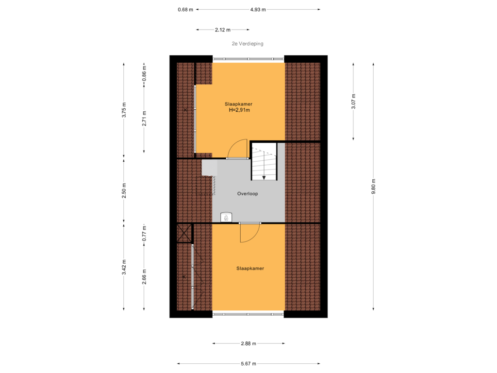 View floorplan of 2e Verdieping of Hulkwerf 27