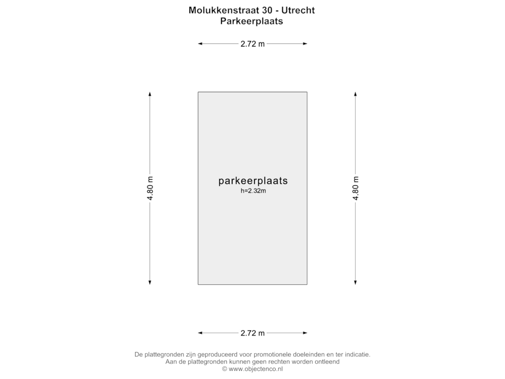 Bekijk plattegrond van Parkeerplaats van Molukkenstraat 30