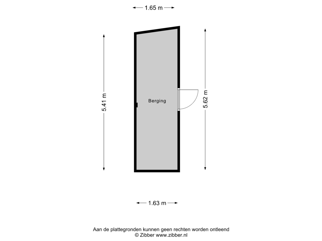 Bekijk plattegrond van Berging van Chopinstraat 20