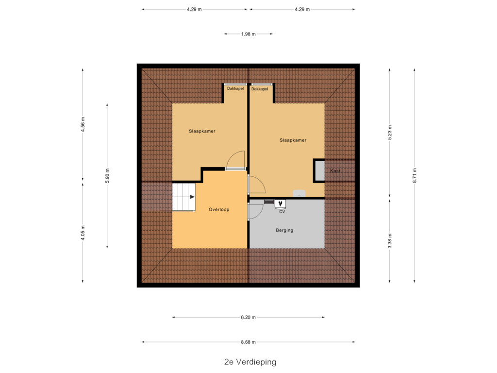 Bekijk plattegrond van 2e Verdieping van Berkenpark 19