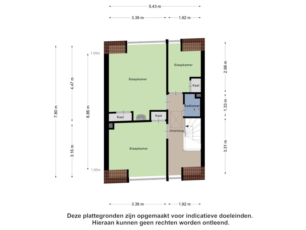 Bekijk plattegrond van Eerste Verdieping van Spoordijkstraat 17