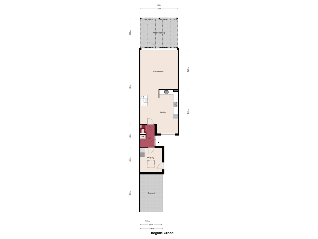 Bekijk plattegrond van Begane Grond van Admiraal Helfrichstraat 38