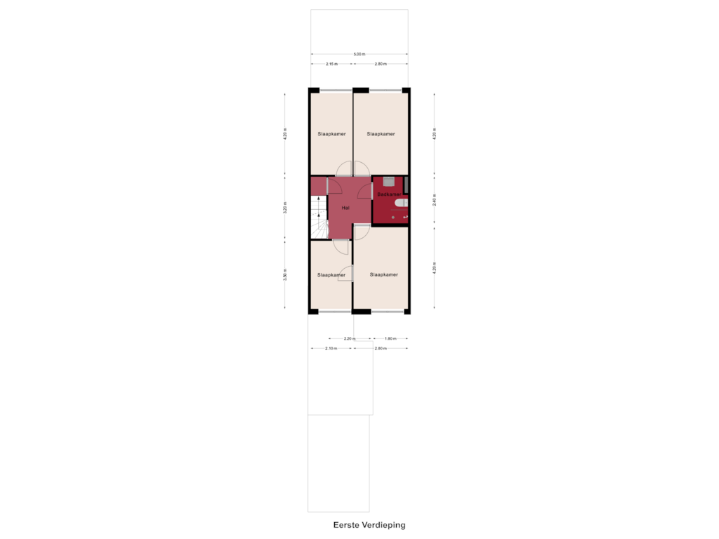 Bekijk plattegrond van Eerste Verdieping van Admiraal Helfrichstraat 38