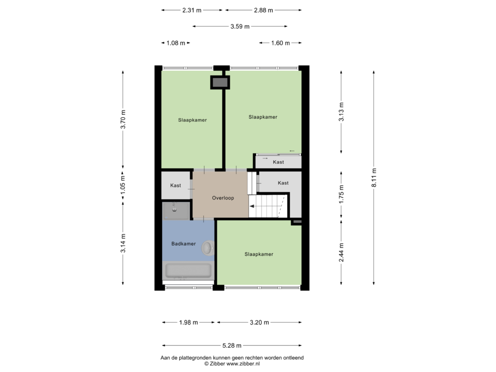 Bekijk plattegrond van Eerste Verdieping van Dillingecamp 15