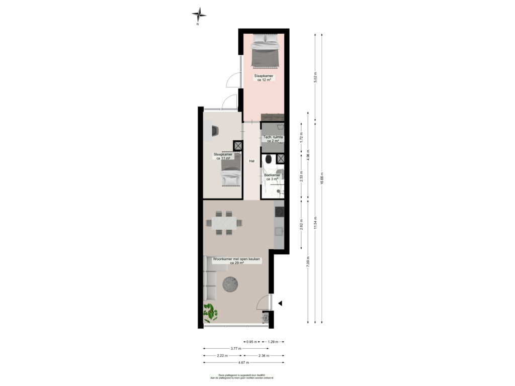 Bekijk plattegrond van Begane grond van Oostersingeldwarsstraat 3