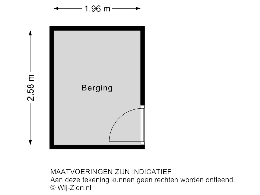 View floorplan of Berging of Bredestraat 3-B