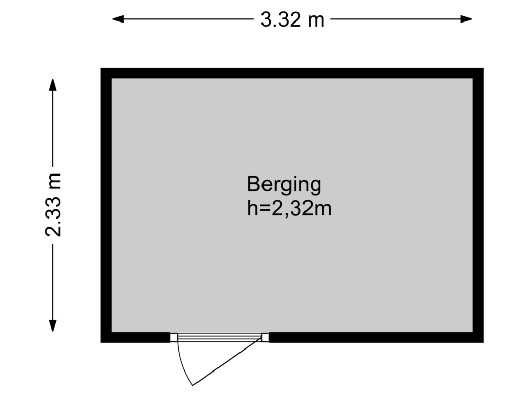 Bekijk plattegrond van Berging van André de Jongstraat 2