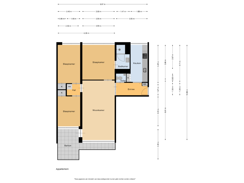 View floorplan of Appartement of Uiverhof 126