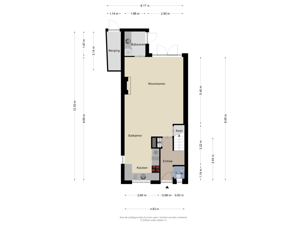 Bekijk plattegrond van Begane Grond van Zandakker 15