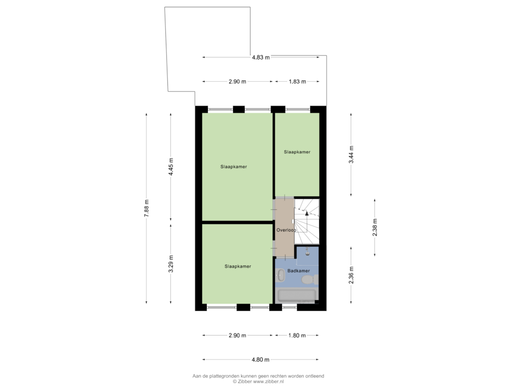 Bekijk plattegrond van Eerste Verdieping van Zandakker 15