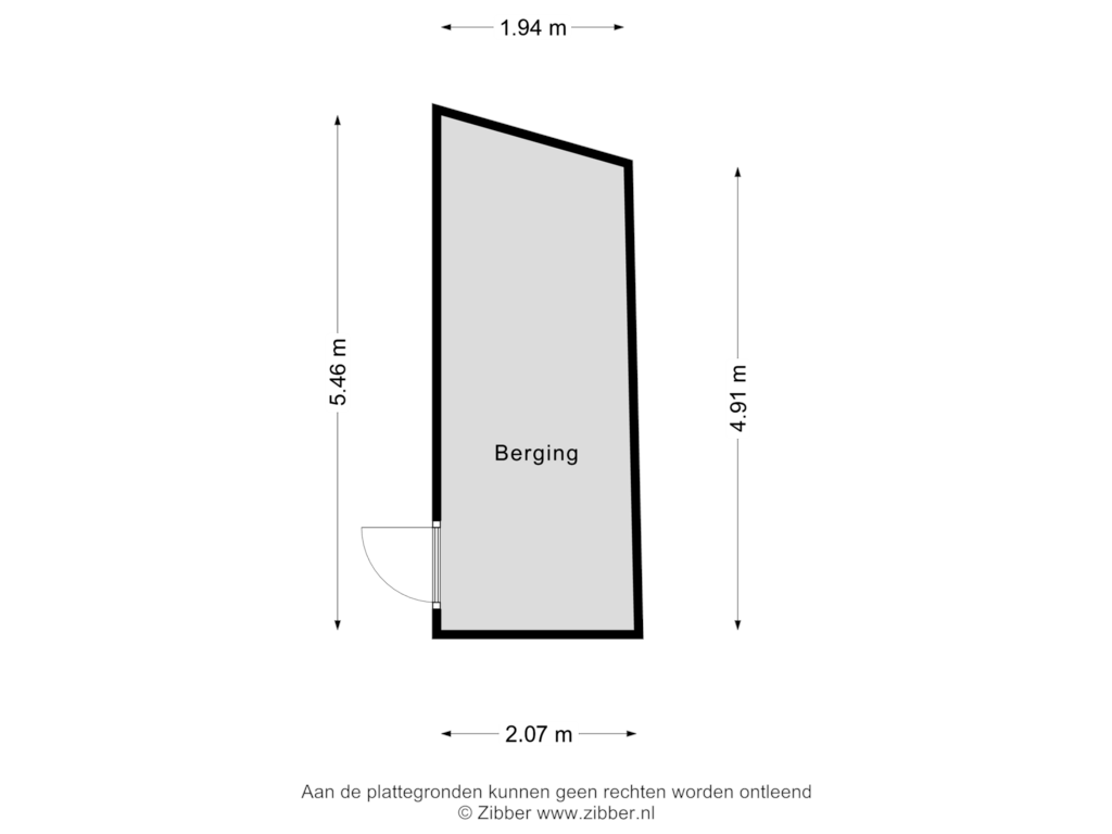 Bekijk plattegrond van Berging van Zandakker 15