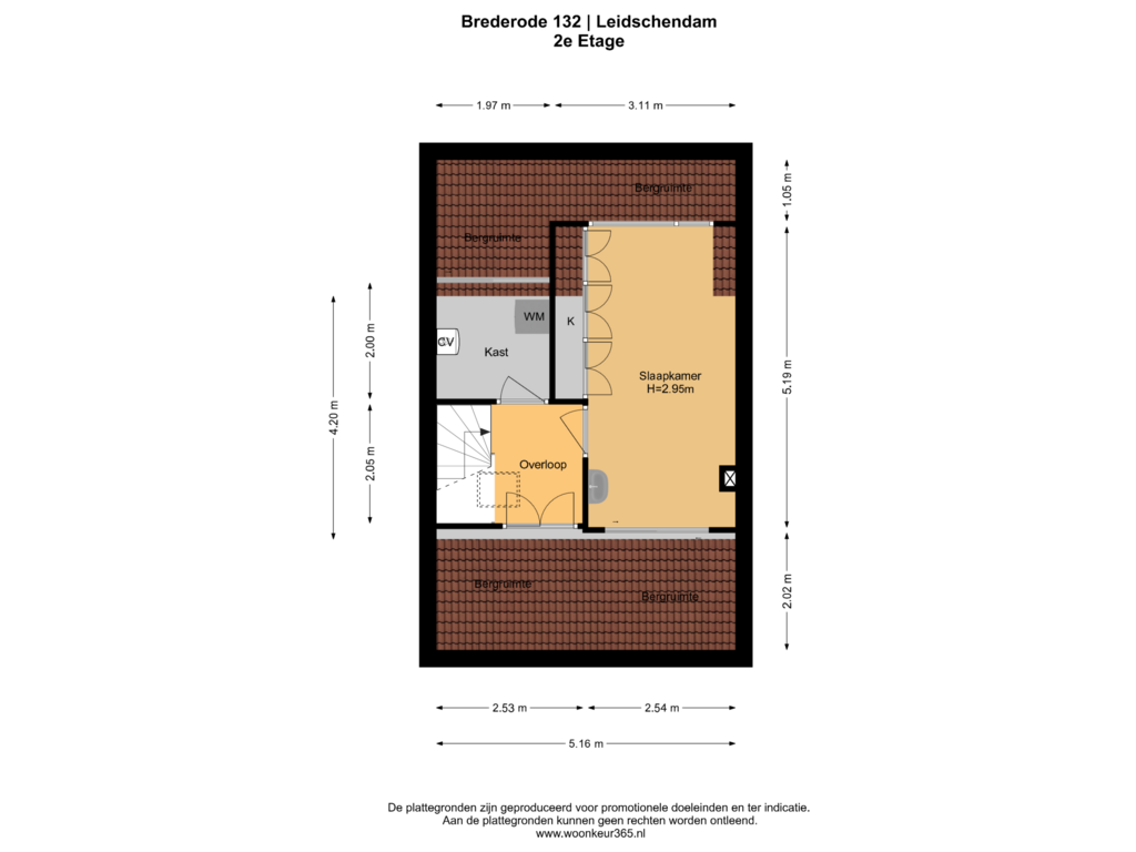 Bekijk plattegrond van 2e Etage van Brederode 132