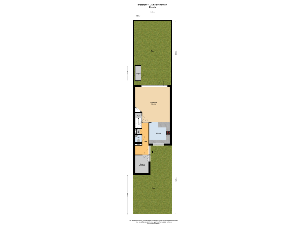 Bekijk plattegrond van Situatie van Brederode 132