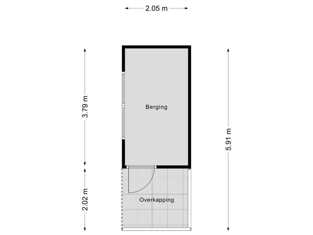 View floorplan of Berging of Acaciastraat 3