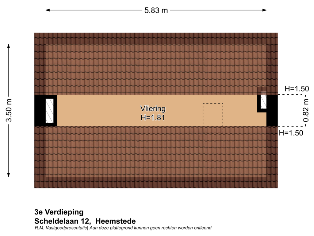 View floorplan of 3e Verdieping of Scheldelaan 12