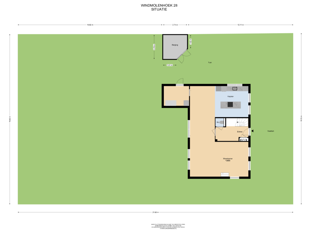 Bekijk plattegrond van Situatie van Windmolenhoek 28