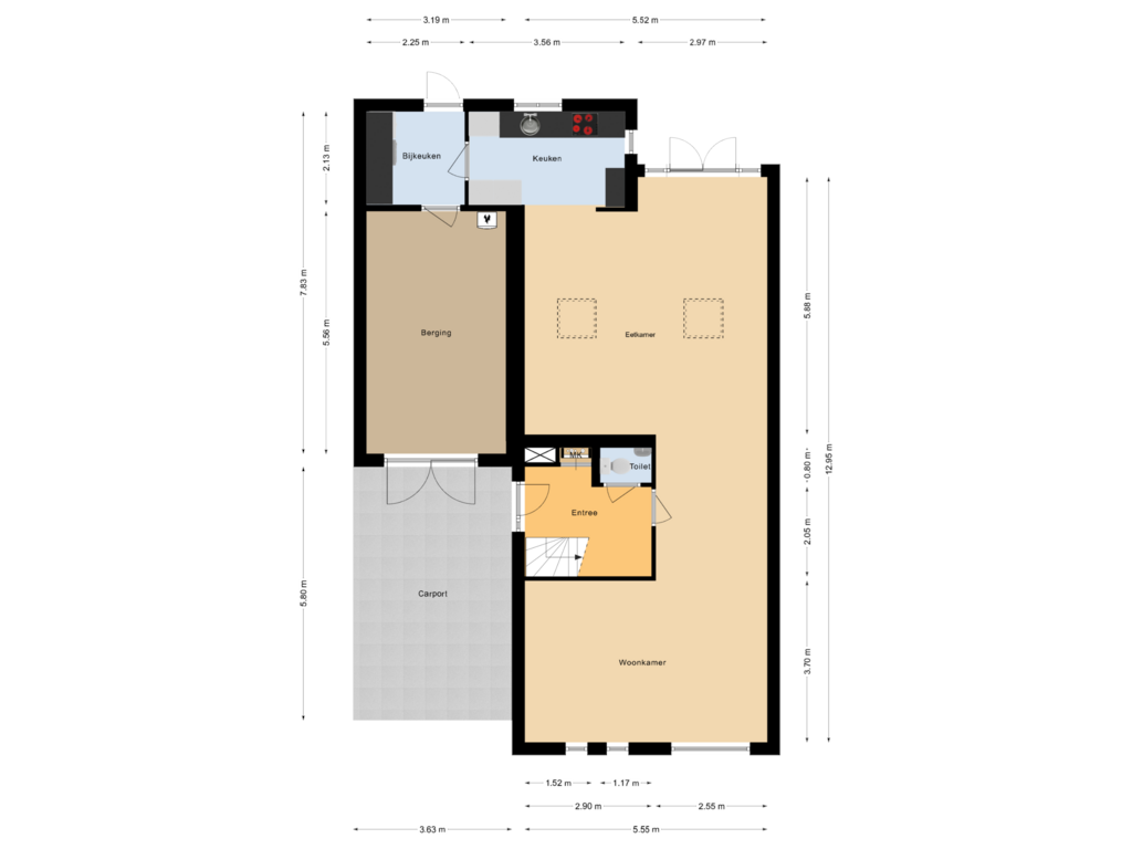 Bekijk plattegrond van Begane grond van Plaggenslag 15