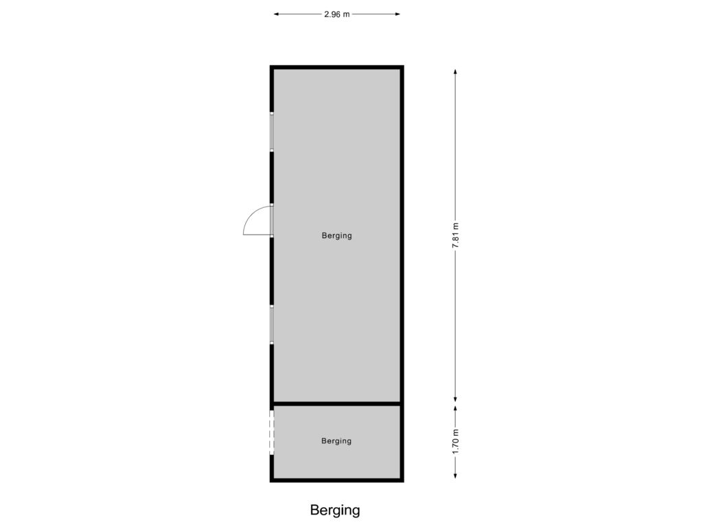 Bekijk plattegrond van Berging van Ambachtsherenlaan 15