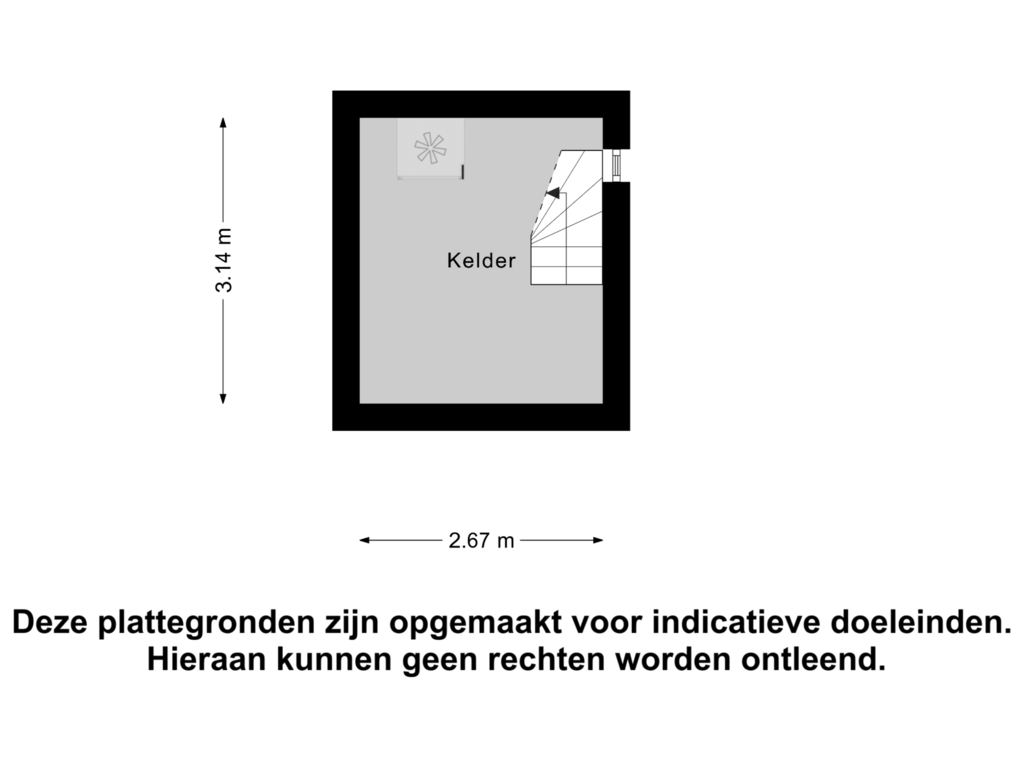 Bekijk plattegrond van Kelder van Heesweg 8