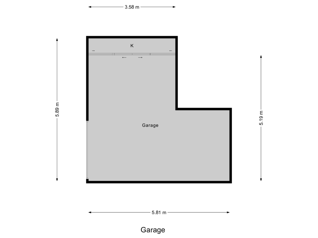 Bekijk plattegrond van Garage van Reigersbek 44